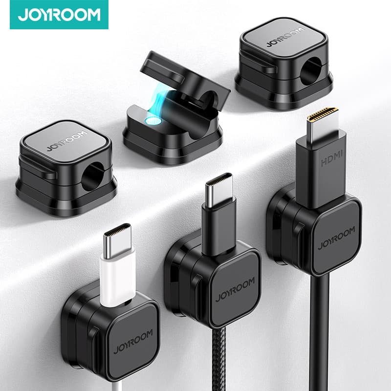 Joyroom magnetiska kabelklämmor – självhäftande kabelhållare