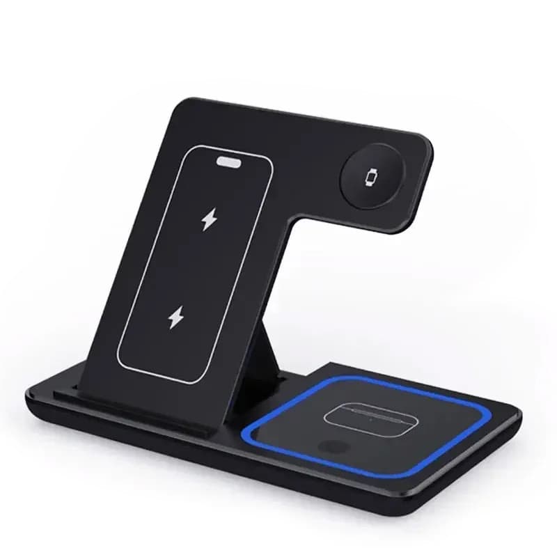 3-i-1 Trådlös Laddningsstation – Mobil, Apple Watch & AirPods – 30W