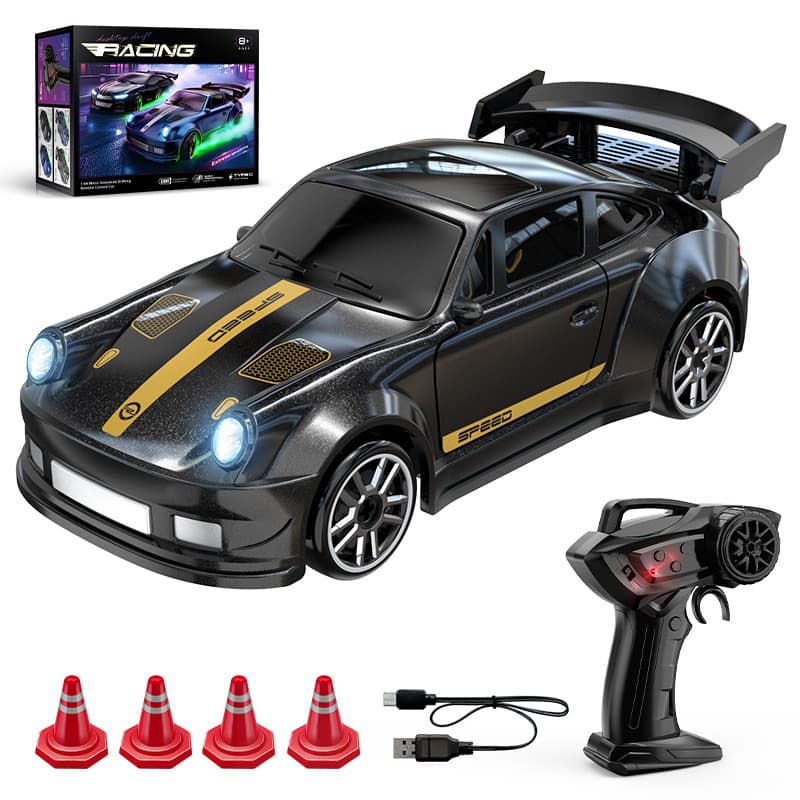 1:64 Mini RC Driftbil – fyrhjulsdriven radiostyrd sportbil med LED