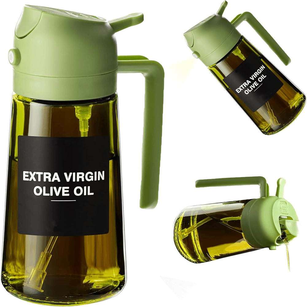 Oljesprayer i glas – 2-i-1 sprej och hällpip, 470 ml
